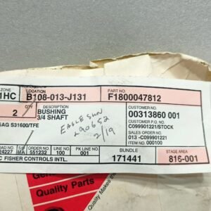 FISHER F1800047812 Bushing Lot Of 2 Packets